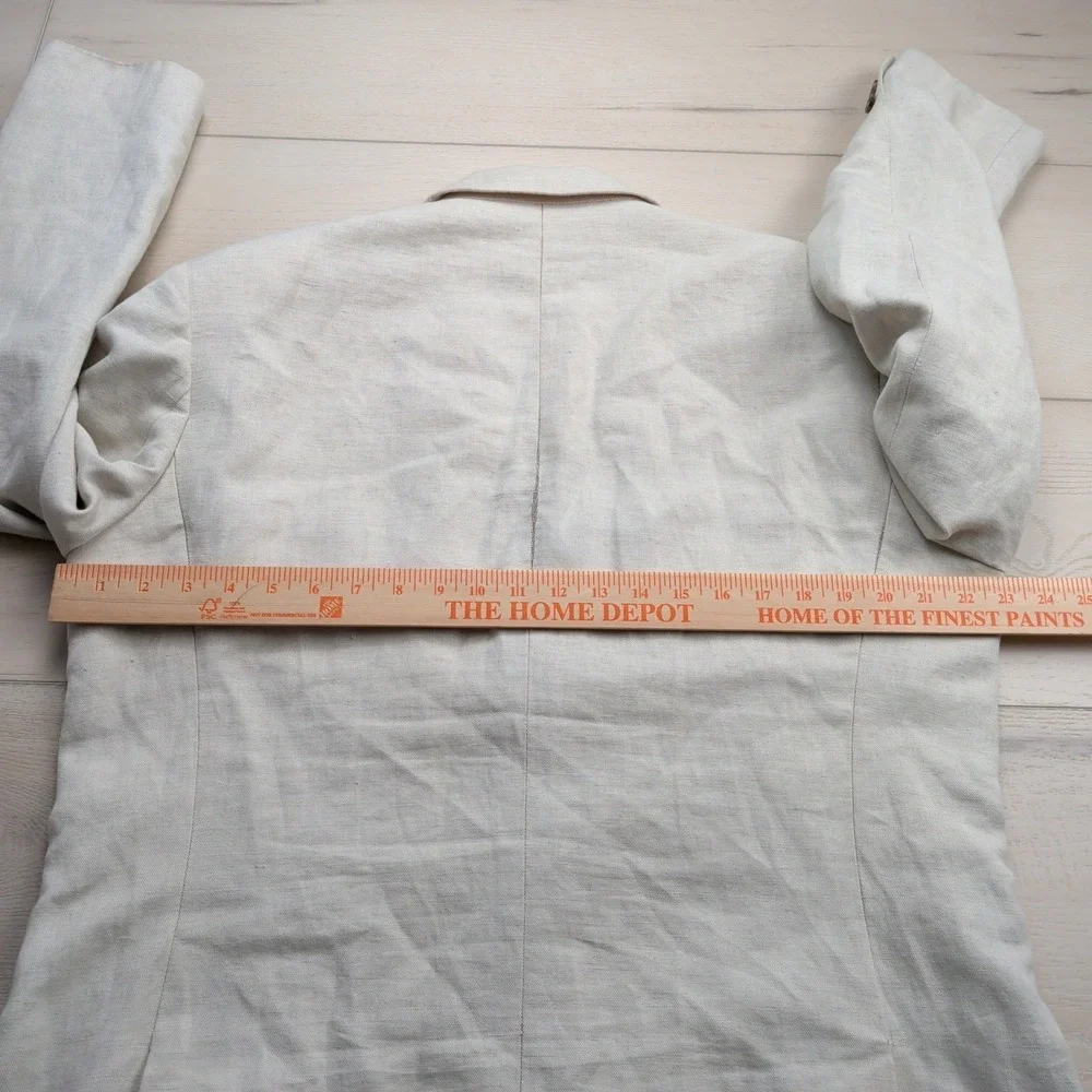 The J. Peterman‎ Company Blazer Sport Coat Mens 42L Cotton Linen Unlined Western